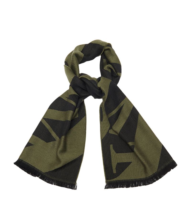 Alexander McQueen Alexander Mcqueen Wool Exploded Seal Scarf