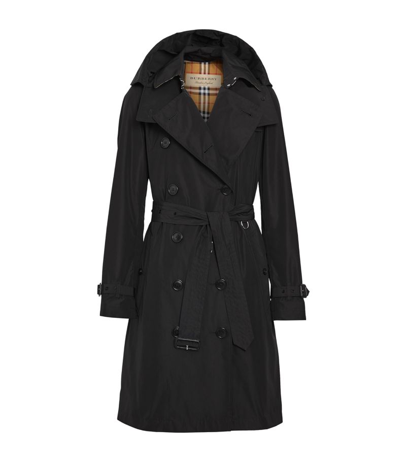 Burberry Burberry Detachable-Hood Taffeta Trench Coat