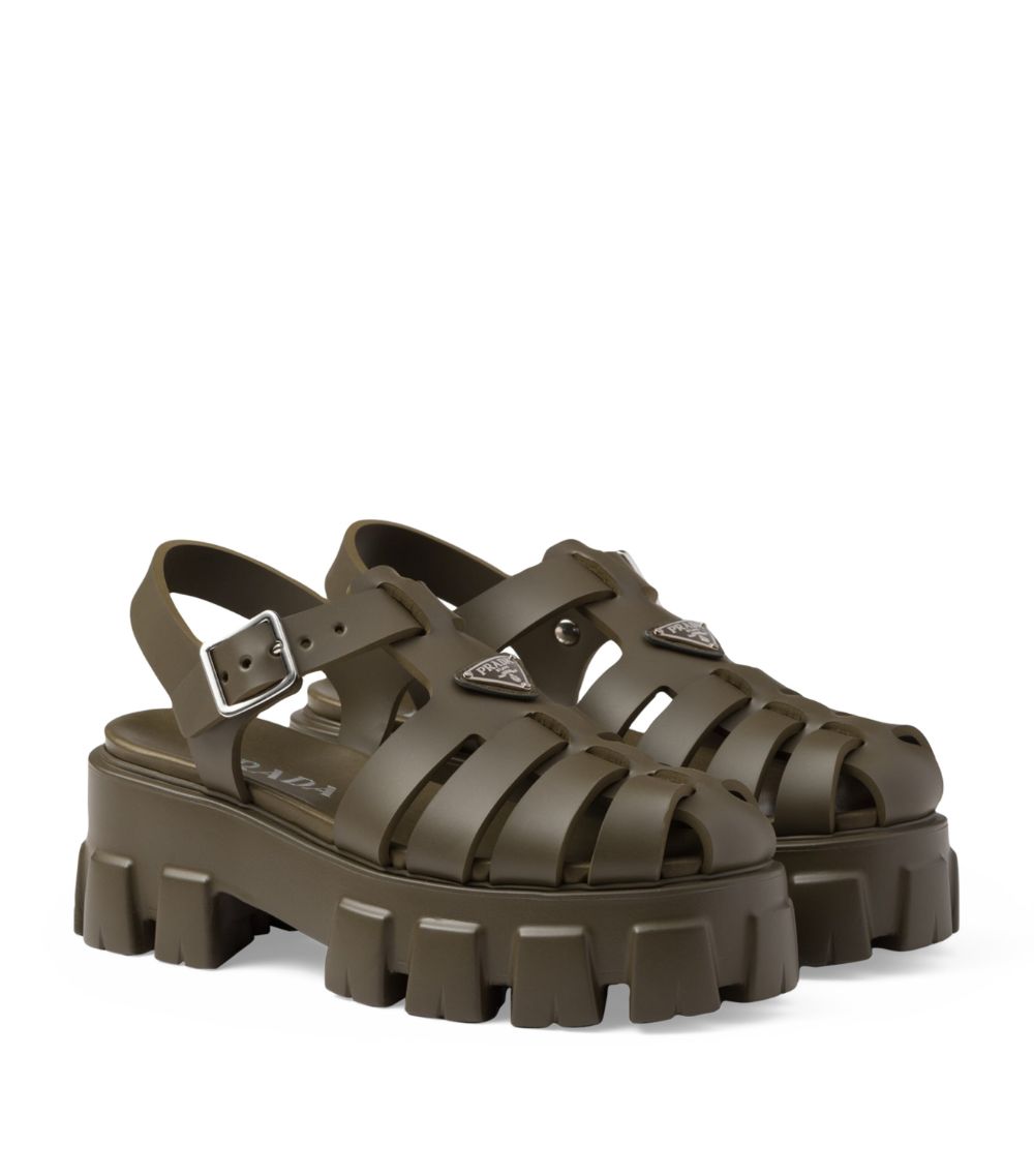 Prada Prada Rubber Platform Sandals 55