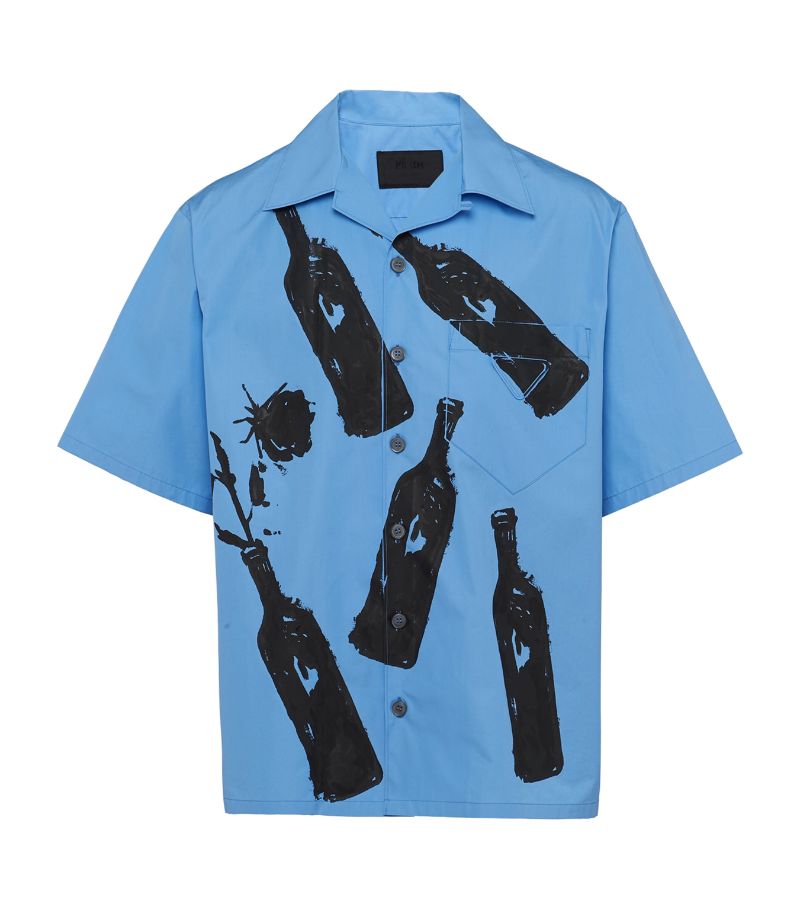 Prada Prada Symbole Print Cuban Shirt