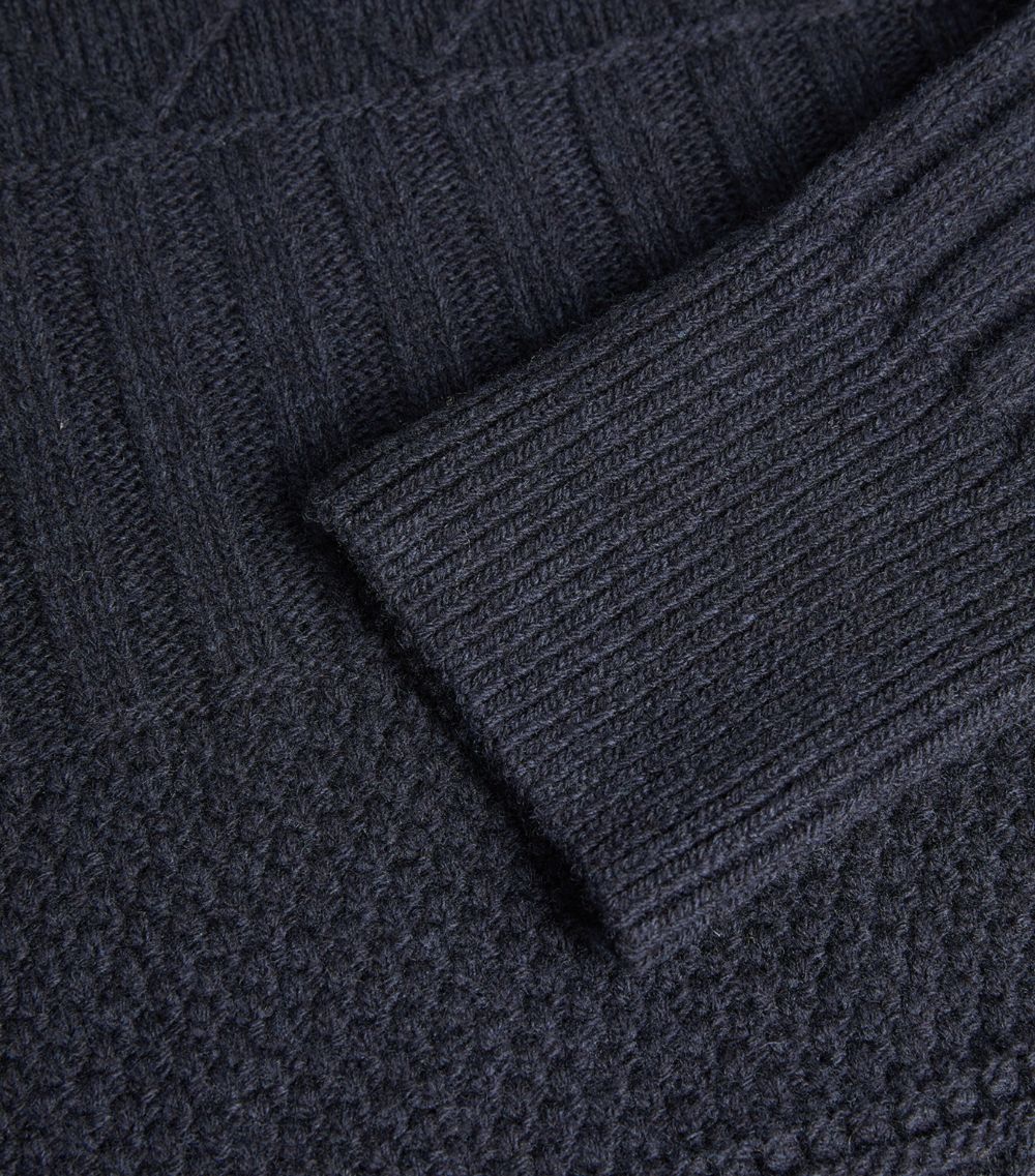 Oliver Spencer Oliver Spencer Wool Cable-Knit Roll Neck Sweater