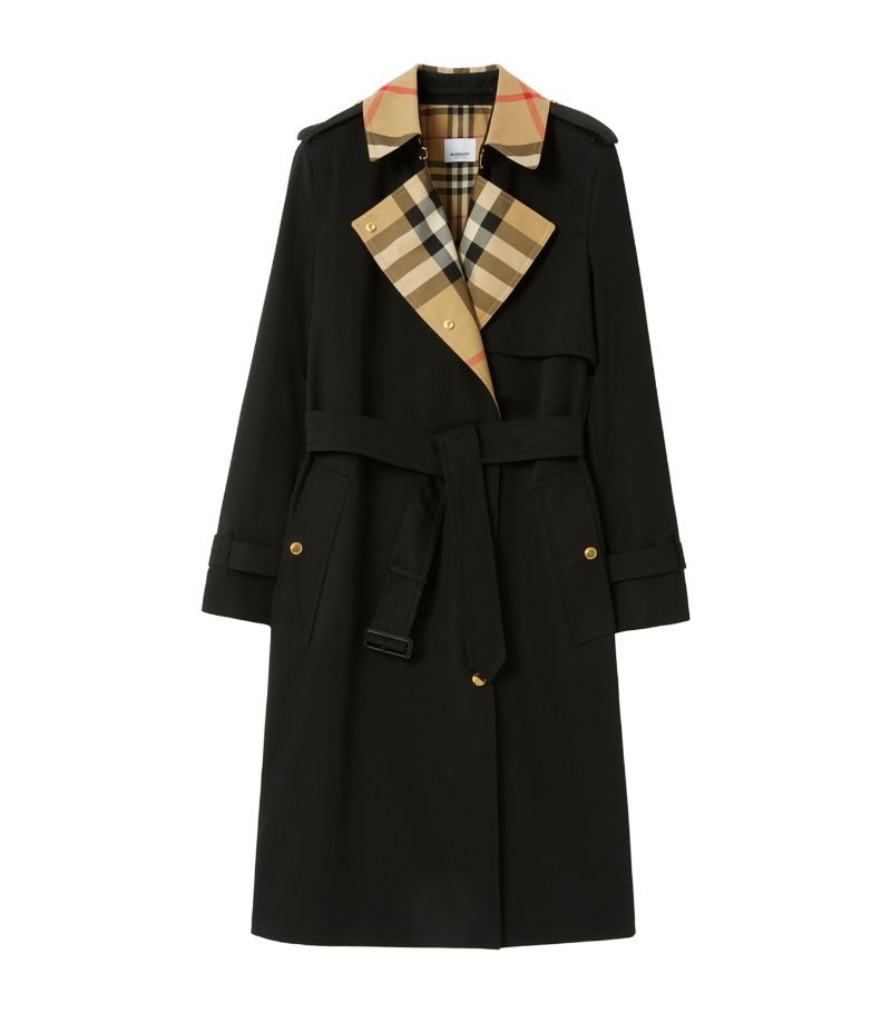 Burberry Burberry Check-Panel Trench Coat