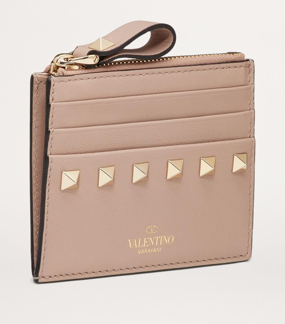 VALENTINO GARAVANI Valentino Garavani Leather Rockstud Coin And Card Holder