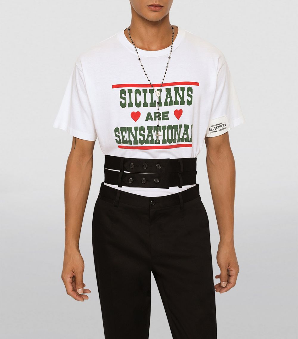 Dolce & Gabbana Dolce & Gabbana Cotton Slogan Print T-Shirt