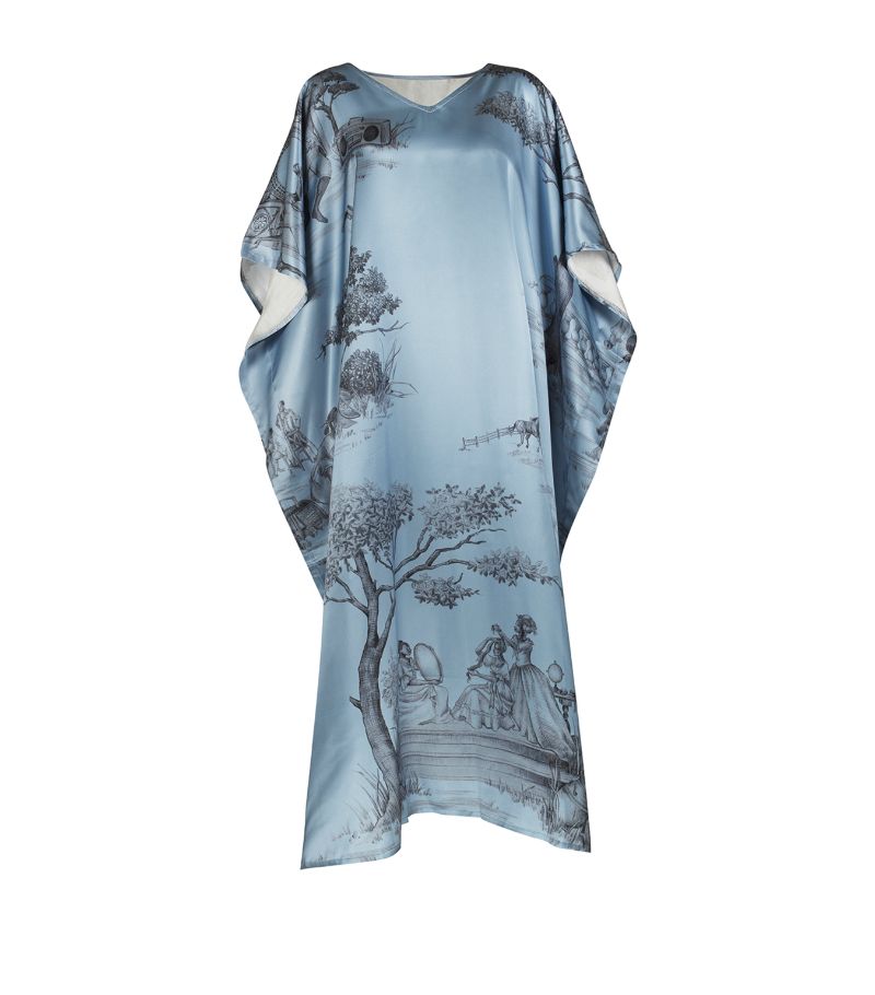 Gingerlily Gingerlily X Sheila Bridges Mulberry Silk Harlem Toile Kaftan