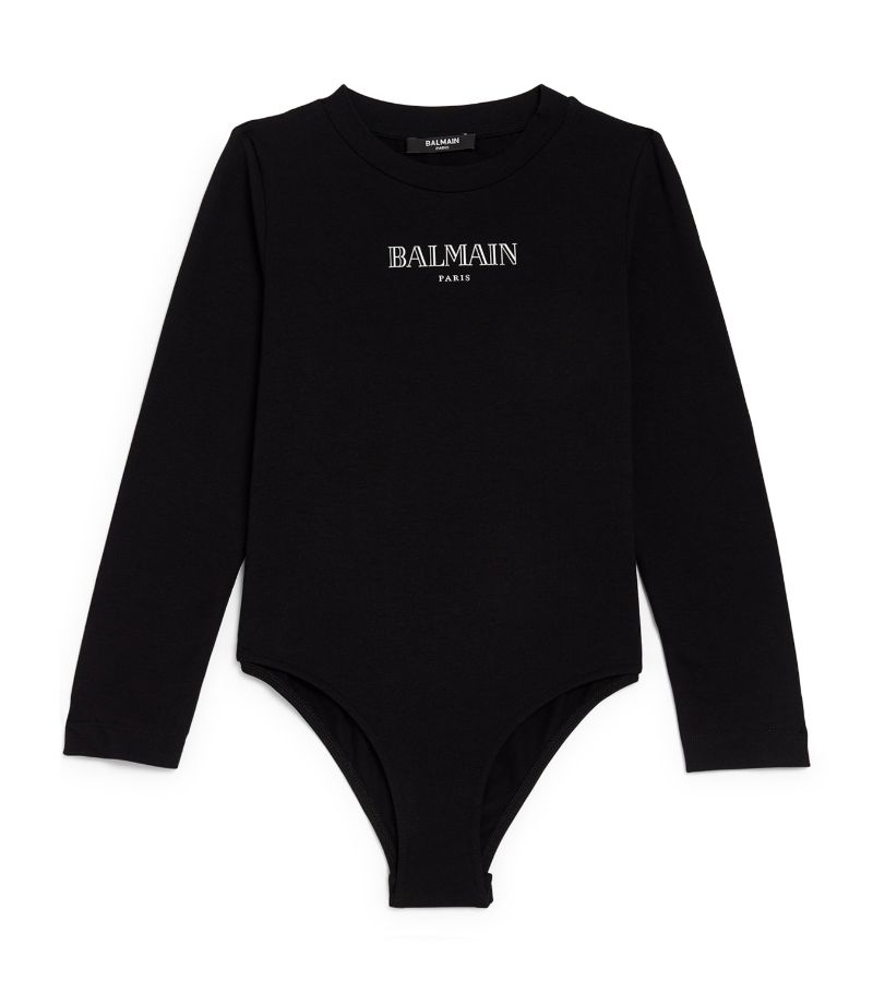 Balmain Balmain Kids Cotton Logo Bodysuit (4-14 Years)