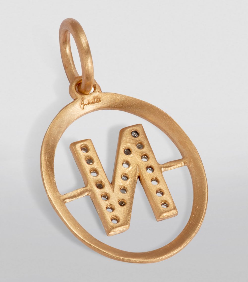 Annoushka Annoushka Yellow Gold And Diamond N Pendant