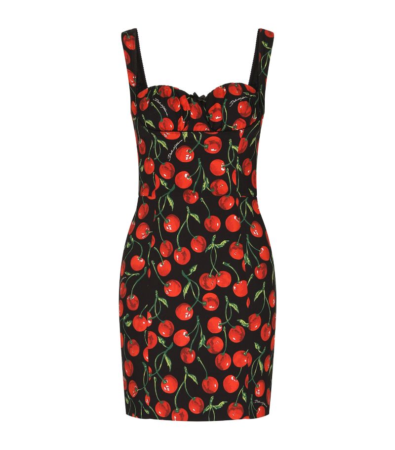 Dolce & Gabbana Dolce & Gabbana Bustier Cherry Print Dress