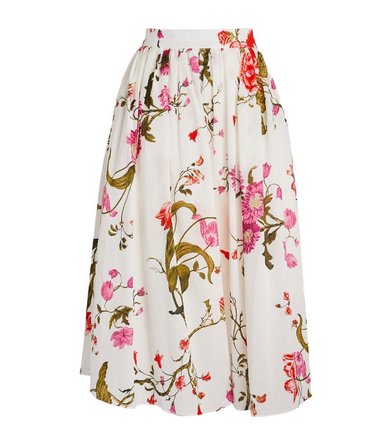 Erdem Erdem Cotton Floral Midi Skirt
