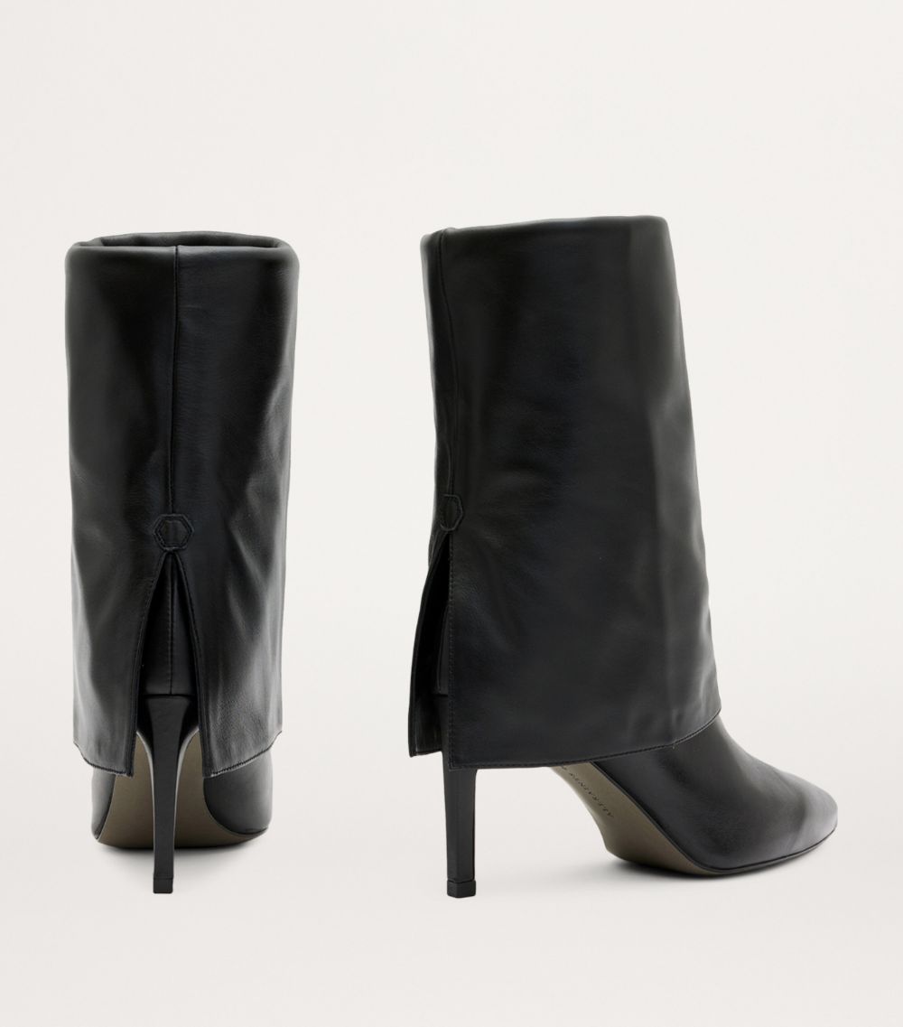 Allsaints Allsaints Leather Rollover Odyssey Boots 80