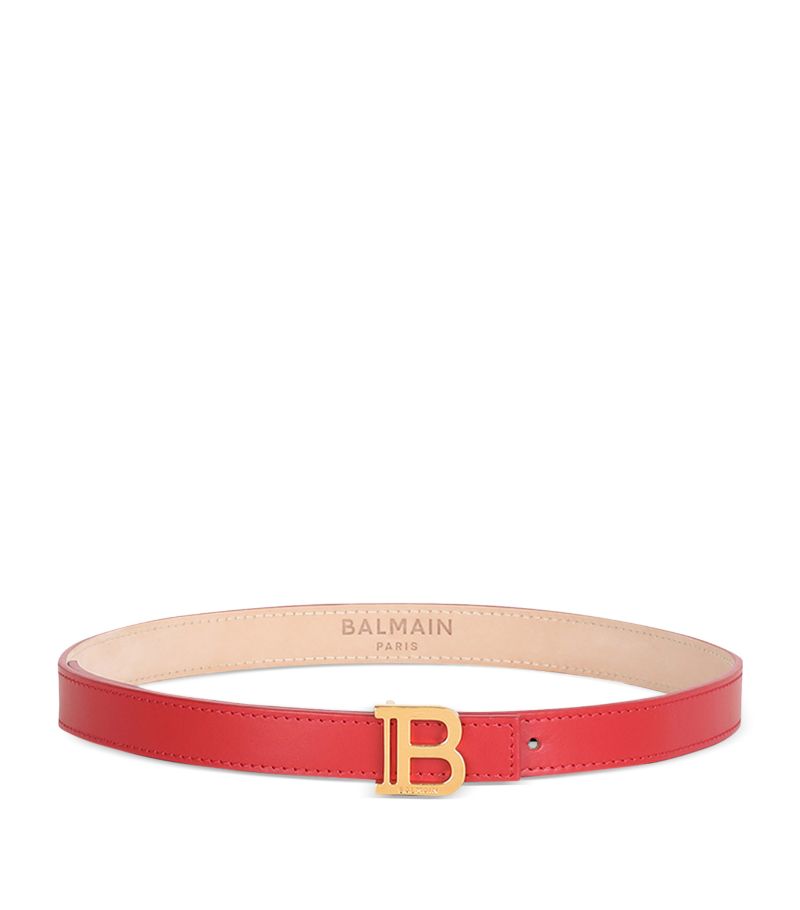 Balmain Balmain Leather Logo-Buckle Belt