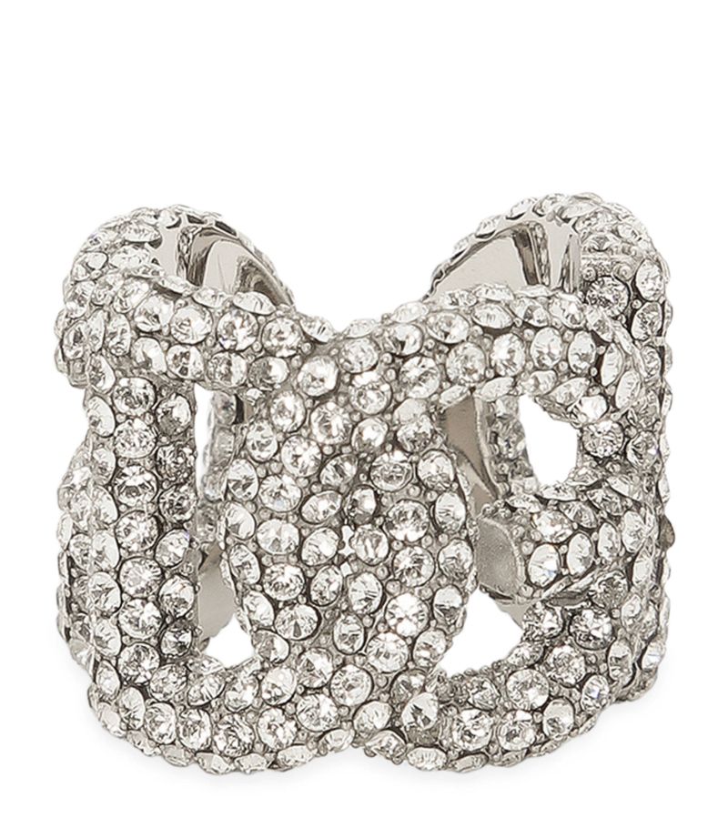 Dolce & Gabbana Dolce & Gabbana Embellished Dg Millennials Logo Ring