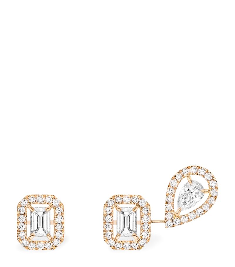 Messika Messika Pink Gold And Diamond My Twin 1+2 Earrings
