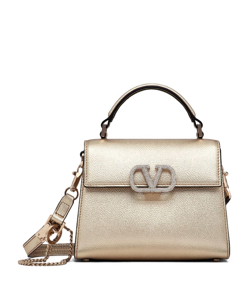 VALENTINO GARAVANI Valentino Garavani Mini Metallic Vsling Top-Handle Bag