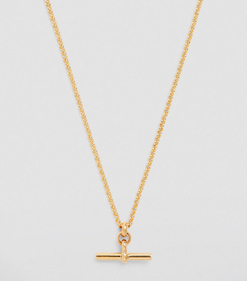 Tilly Sveaas Tilly Sveaas Yellow Gold-Plated T-Bar Belcher Chain Necklace