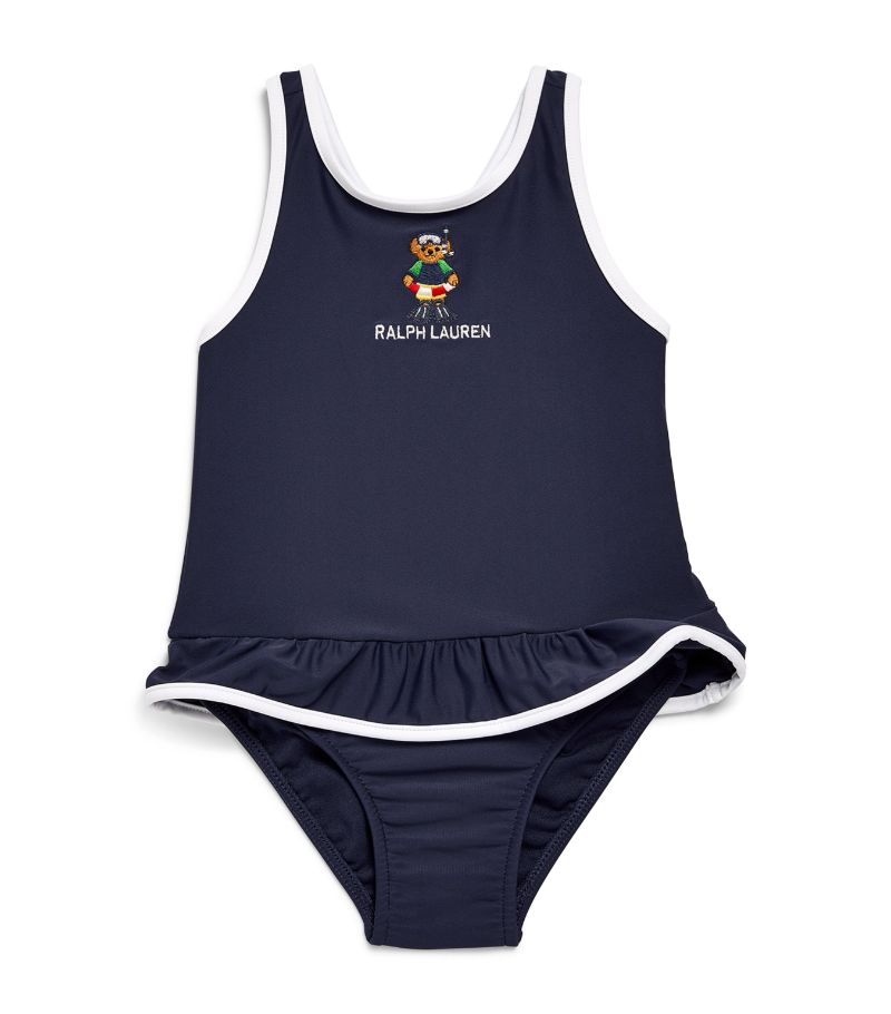 Ralph Lauren Kids Ralph Lauren Kids Frilled Polo Bear Swimsuit (3-24 Months)