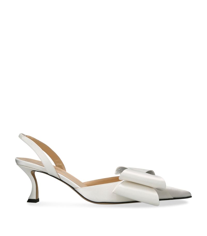 Mach & Mach MACH & MACH Satin Le Cadeau Slingback Mules 65