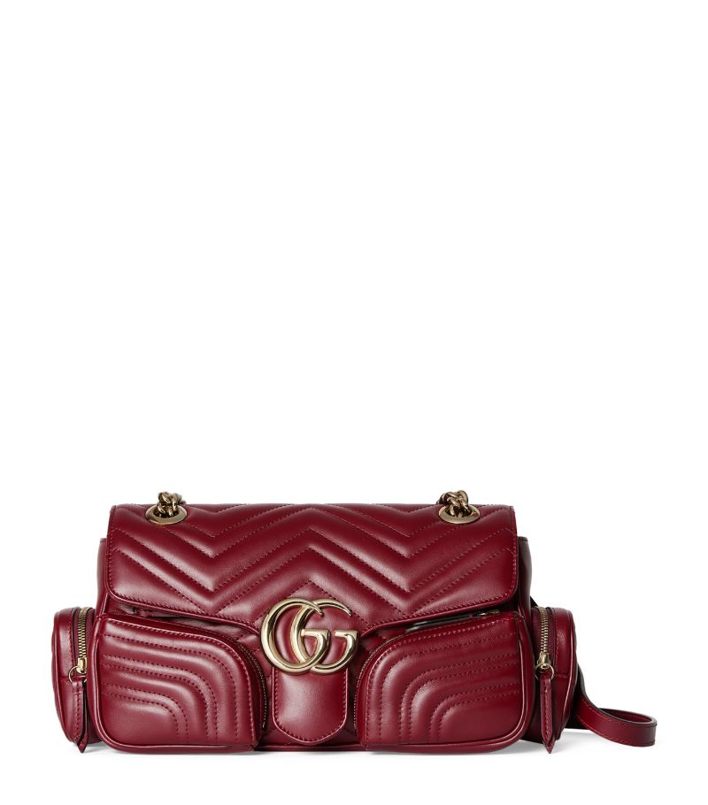 Gucci Gucci Small Leather Gg Marmont Shoulder Bag