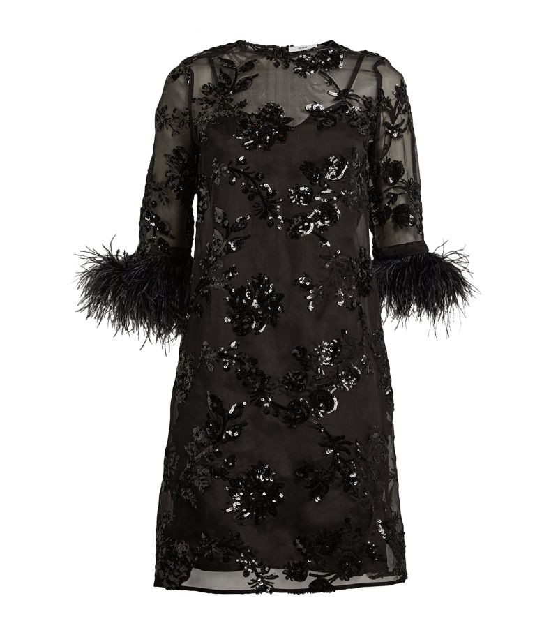 Erdem Erdem Silk Embellished Mini Dress