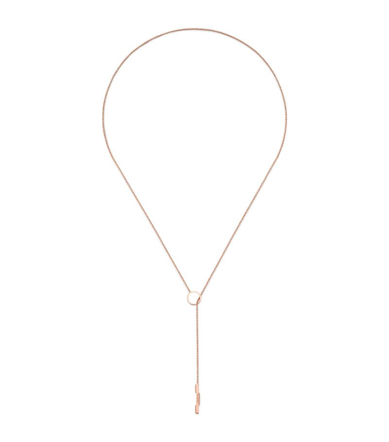 Gucci Gucci Rose Gold Link To Love Lariat Necklace