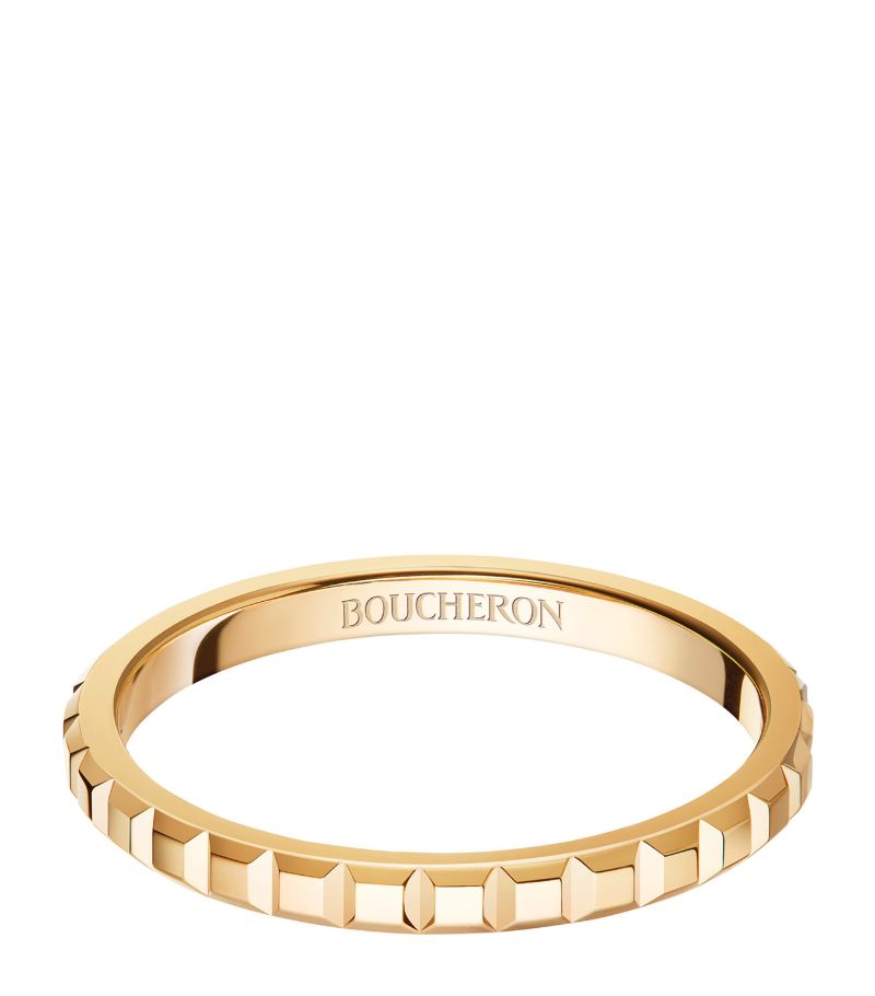 Boucheron Boucheron Mini Yellow Gold Clou De Paris Wedding Ring