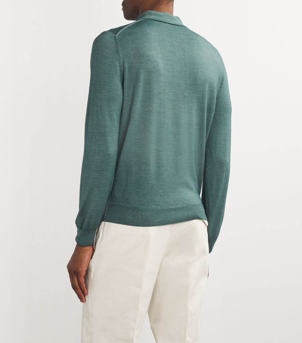 Canali Canali Wool-Silk Polo Shirt