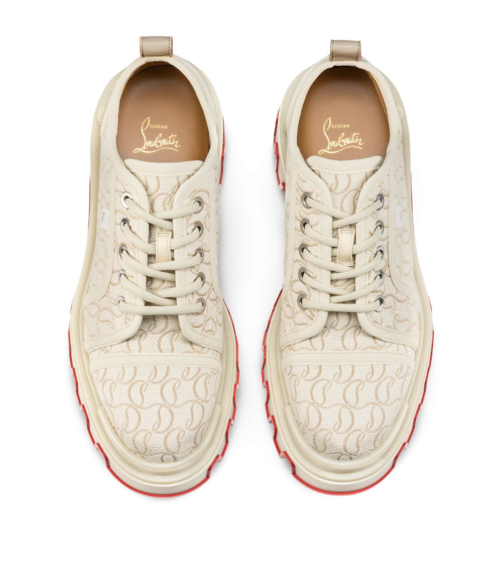 Christian Louboutin Christian Louboutin Panamic Dune Flat Jacquard Derby Shoes