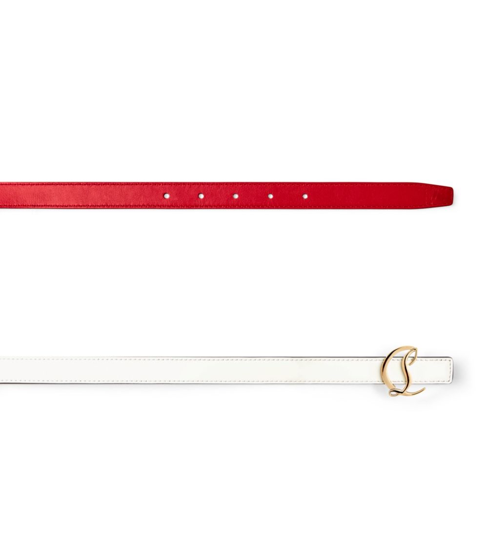 Christian Louboutin Christian Louboutin CL Logo Leather Belt