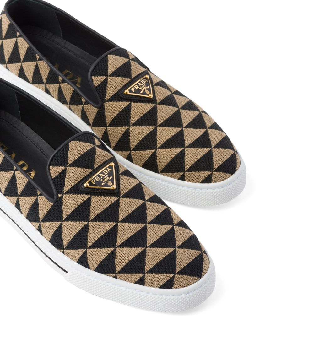 Prada Prada Triangle Slip-On Sneakers