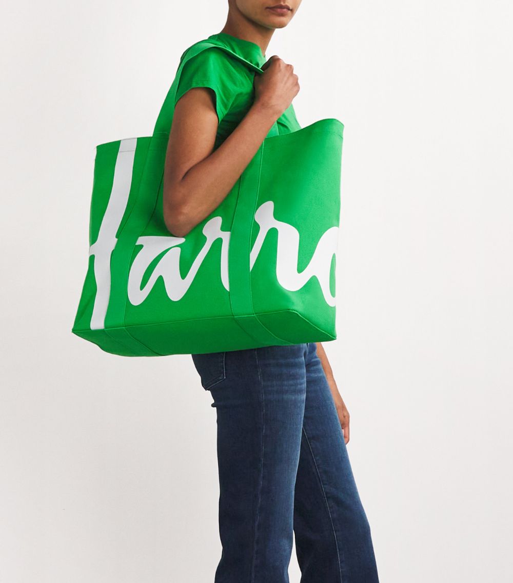 Harrods Harrods Large Cotton Logo Tote Bag