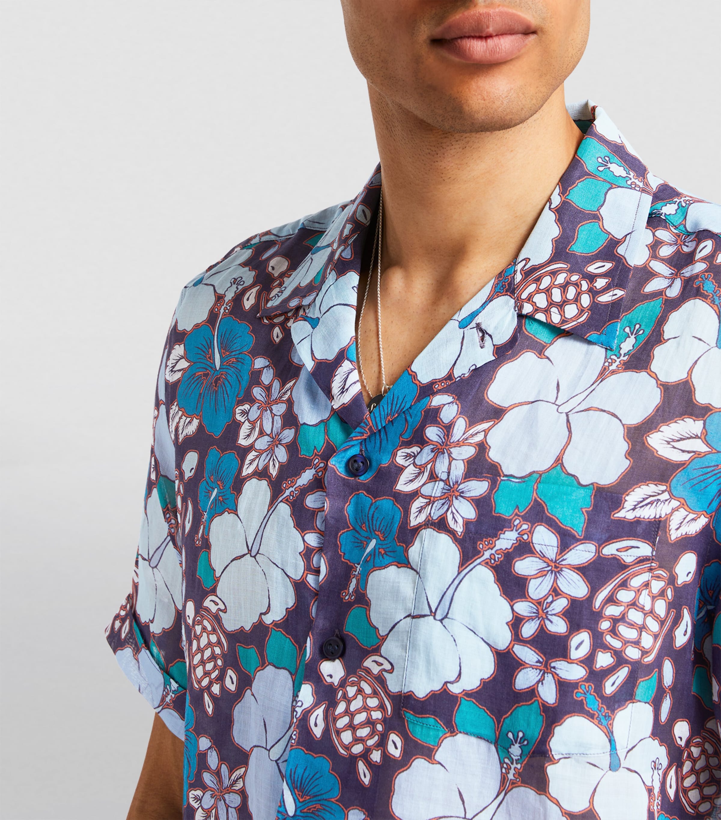 Vilebrequin Vilebrequin Tropical Turtles Print Charli Shirt