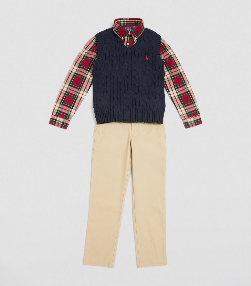 Ralph Lauren Kids Ralph Lauren Kids Cotton Chinos with Striped Belt (5-7 Years)