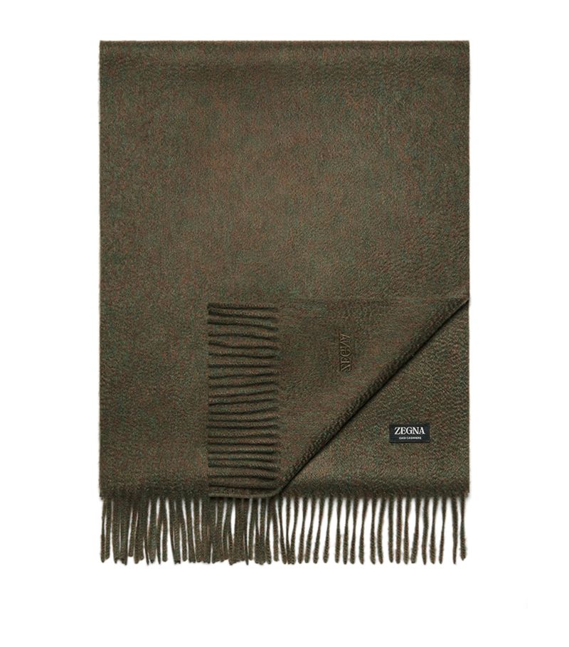 zegna Zegna Oasi Cashmere Fringed Scarf