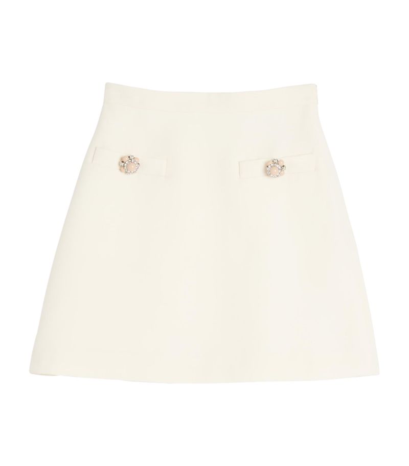 Valentino Valentino Virgin Wool-Silk Mini Skirt