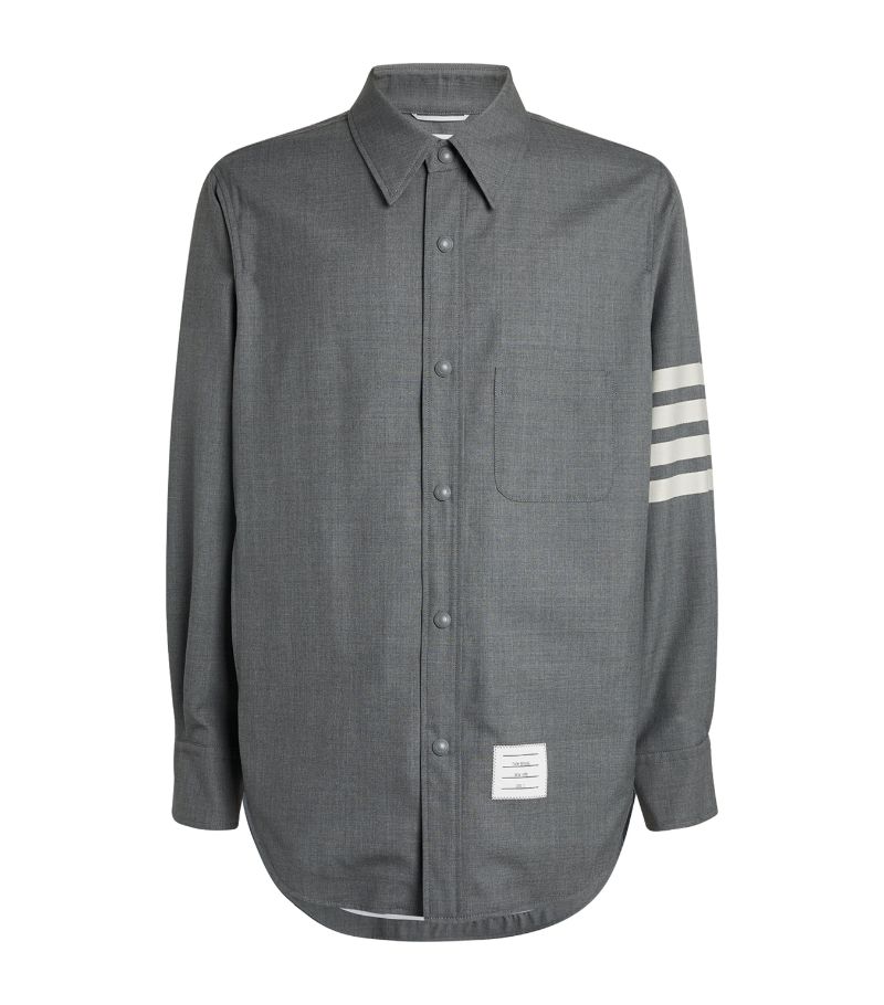 Thom Browne Thom Browne Wool 4-Bar Overshirt