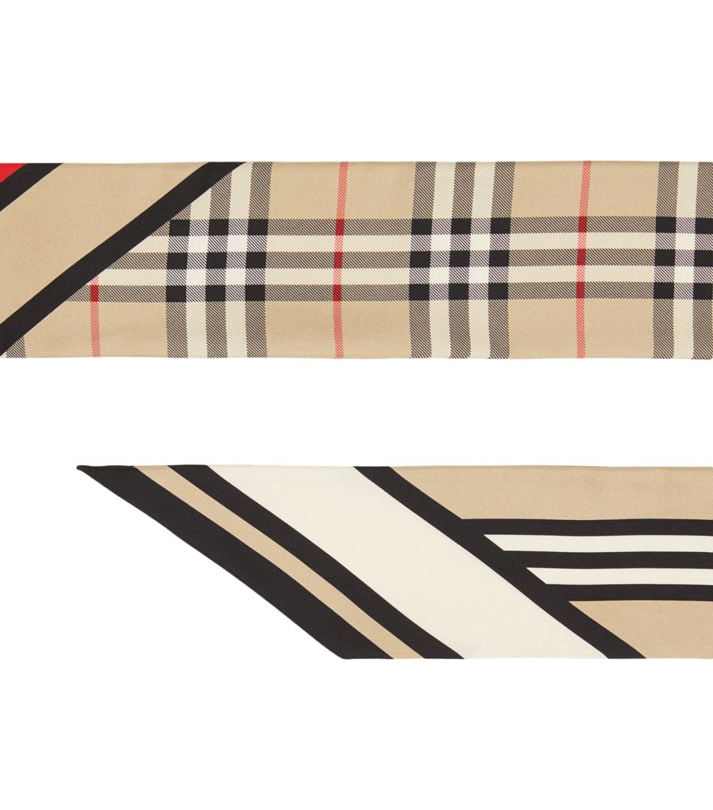 Burberry Burberry Silk Montage Print Skinny Scarf