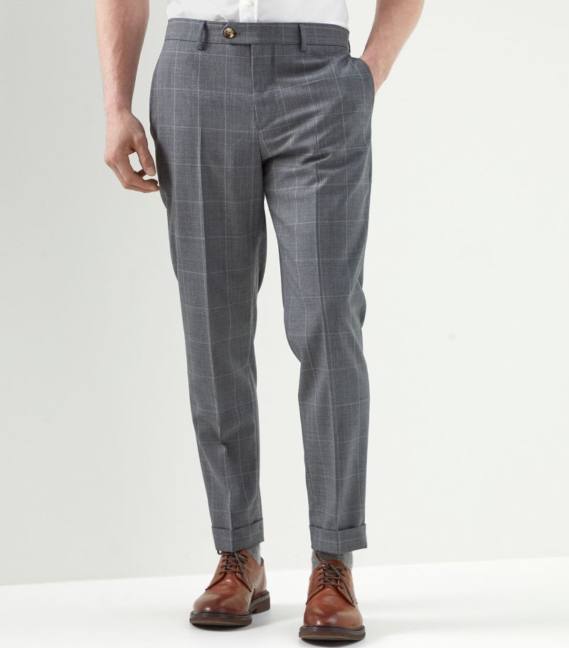 Brunello Cucinelli Brunello Cucinelli Wool Check Trousers