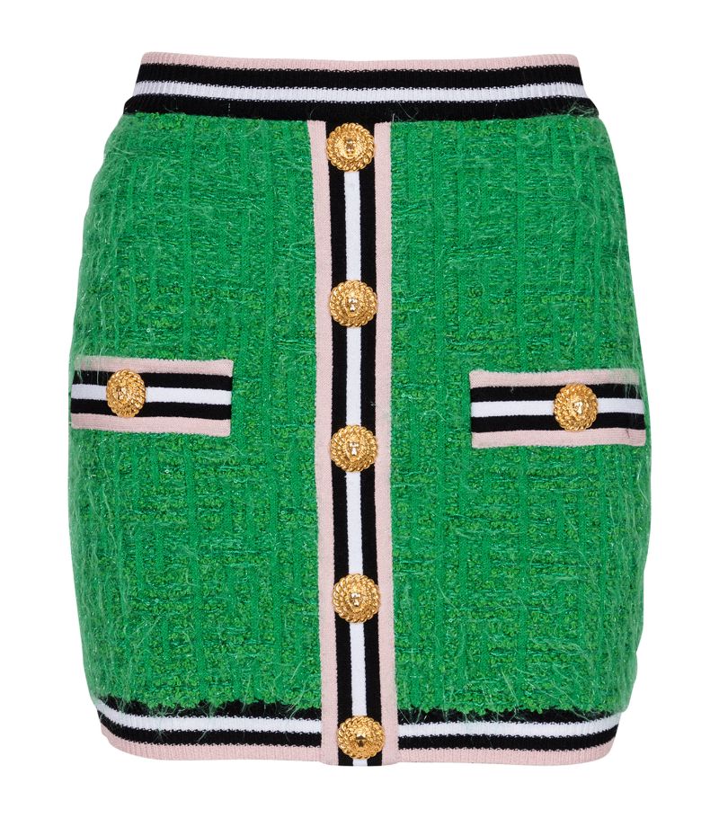 Balmain Balmain Monogram Knit Mini Skirt