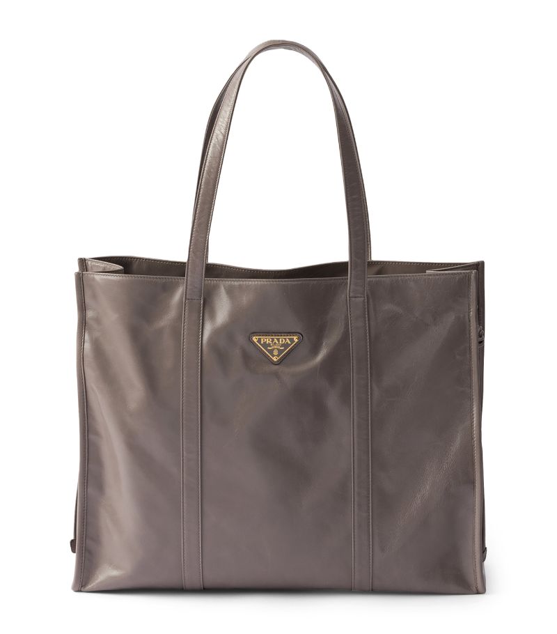 Prada Prada Large Leather Tote Bag