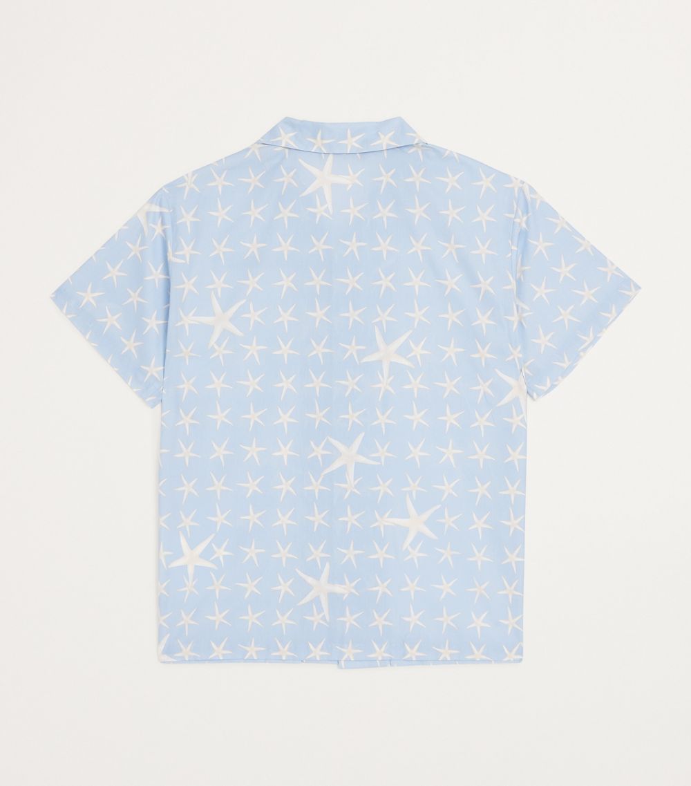 Young Versace Versace Kids Cotton Starfish Print Shirt (5-14 Years)