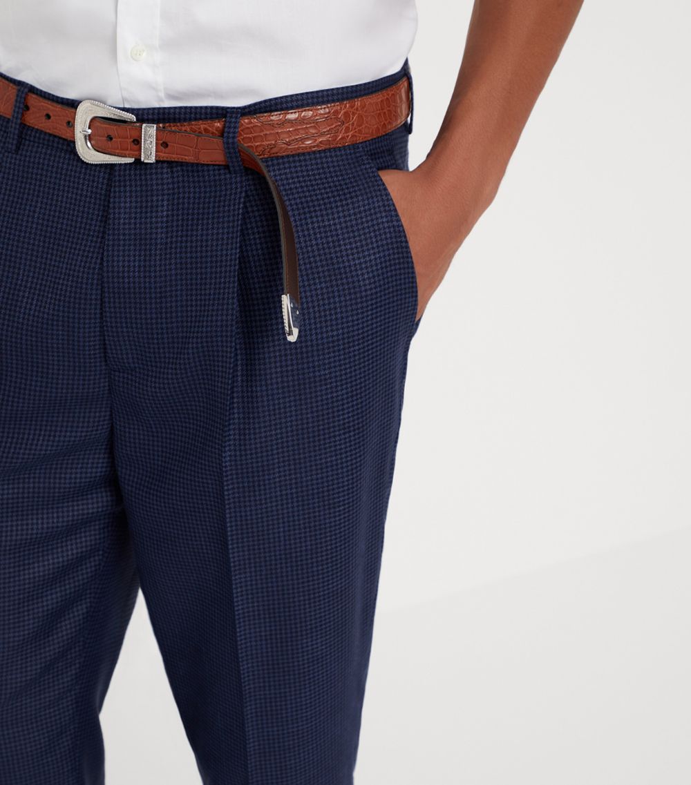 Brunello Cucinelli Brunello Cucinelli Wool-Linen-Silk Tailored Trousers