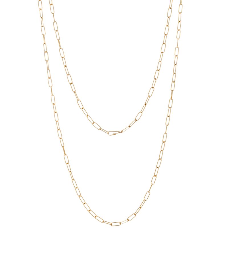 Annoushka Annoushka Yellow Gold Long Mini Cable Chain Necklace