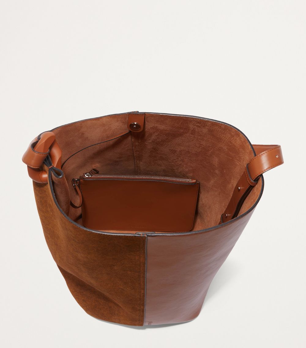 Jw Anderson Jw Anderson Suede And Leather Corner Bucket Bag