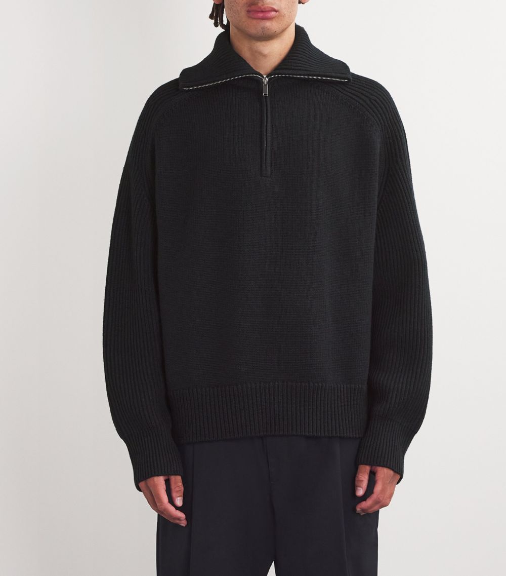 Studio Nicholson Studio Nicholson Cotton Quarter-Zip Sweater