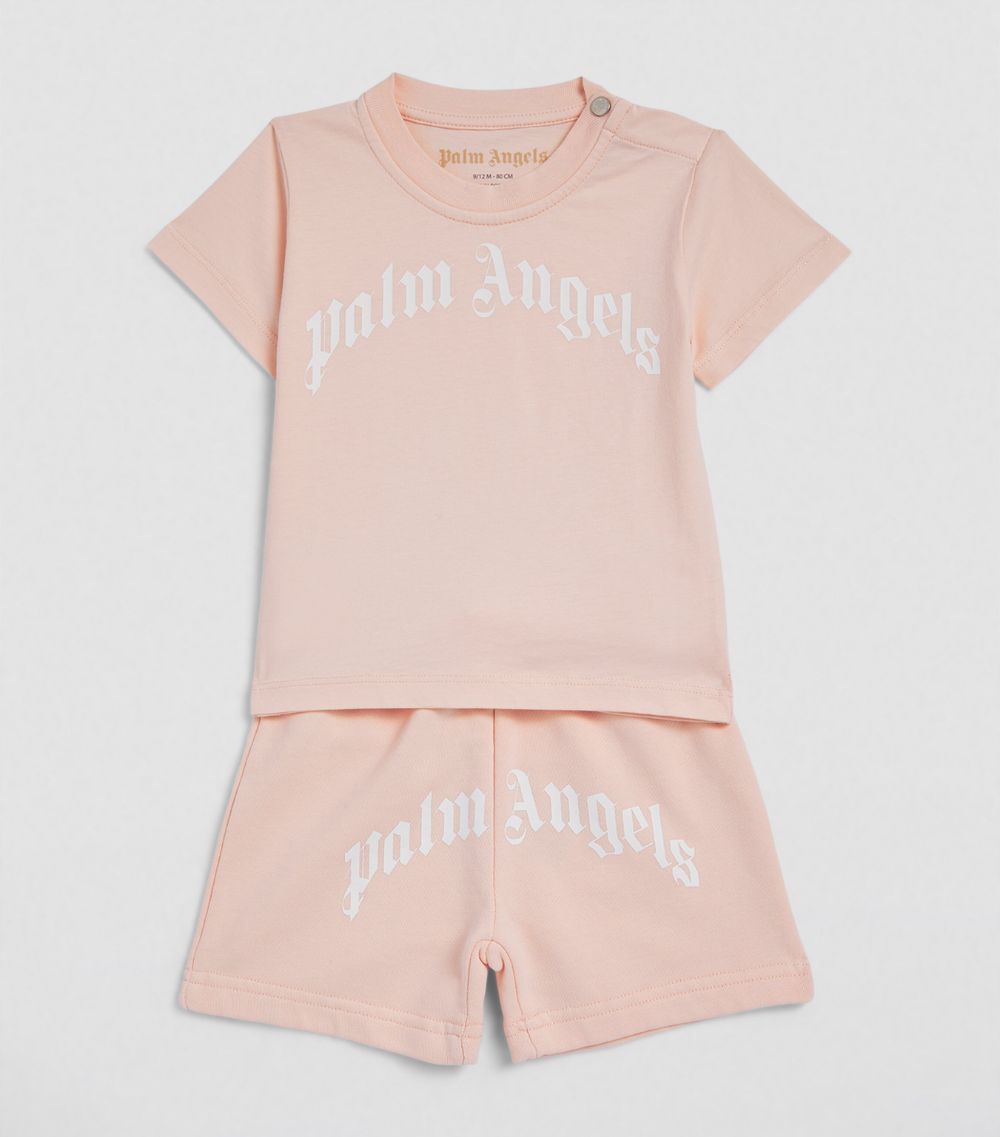 Palm Angels Kids Palm Angels Kids T-Shirt, Shorts And Hat Set (3-12 Months)