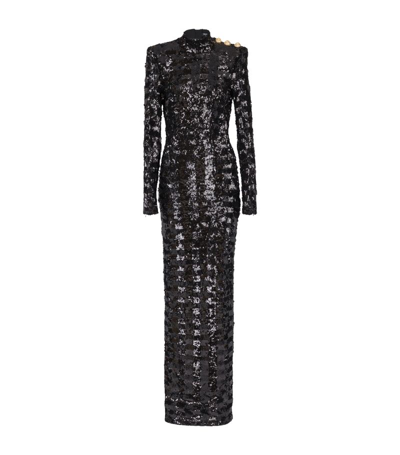 Balmain Balmain Sequinned Maxi Dress