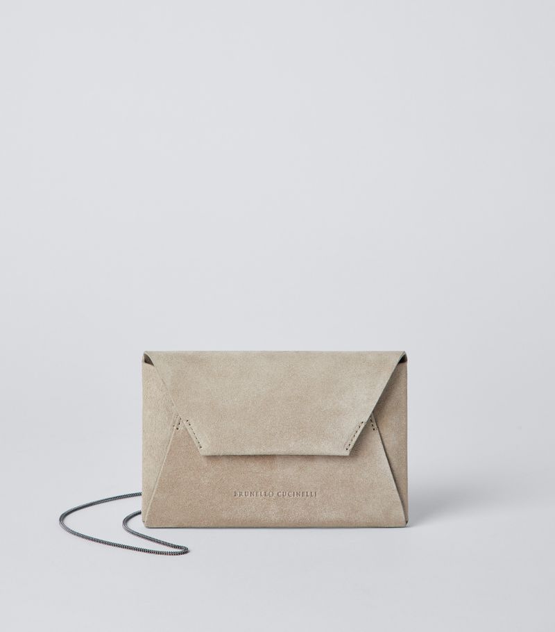 Brunello Cucinelli Brunello Cucinelli Suede Envelope Shoulder Bag