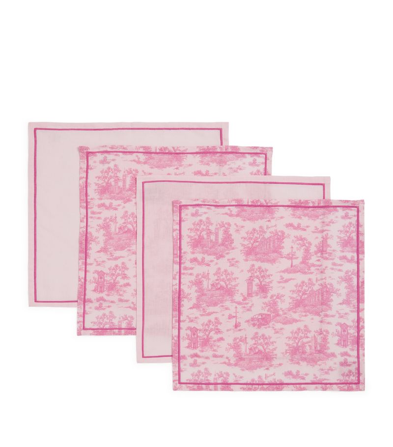 Harrods Harrods Set Of 4 Toile Table Napkins (40Cm X40Cm)