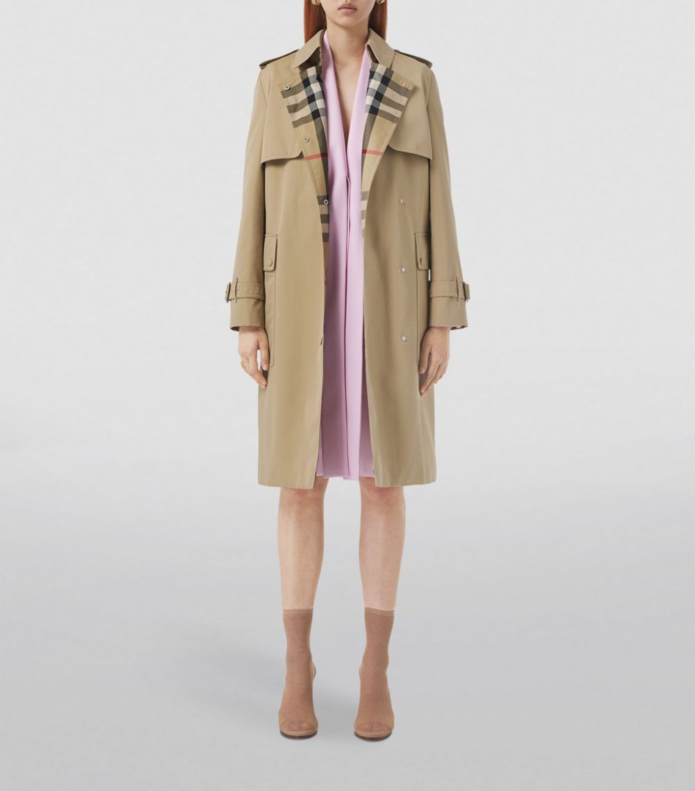 Burberry Burberry Check-Panel Trench Coat