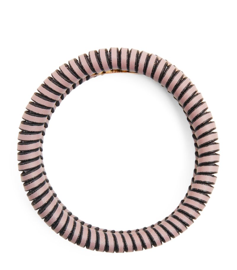 Loewe Loewe Leather Interlocking Woven Bangle